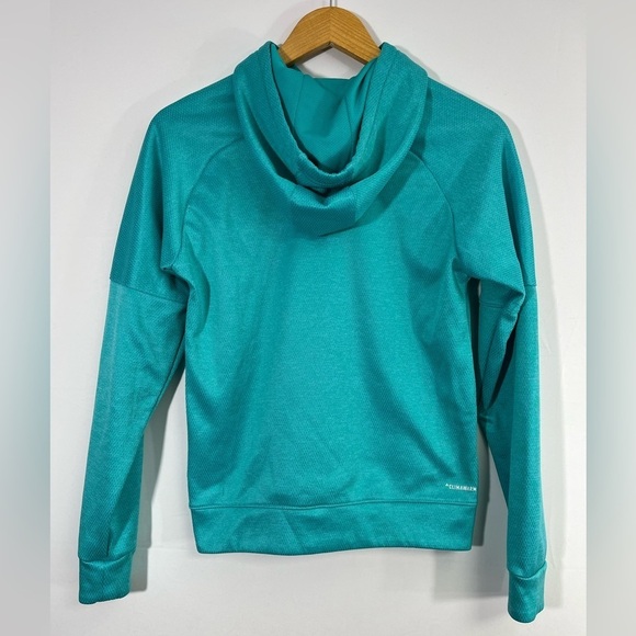 Adidas Women's Small Teal Pullover Classic Kangaroo Pocket Hoodie - Picture 6 of 10